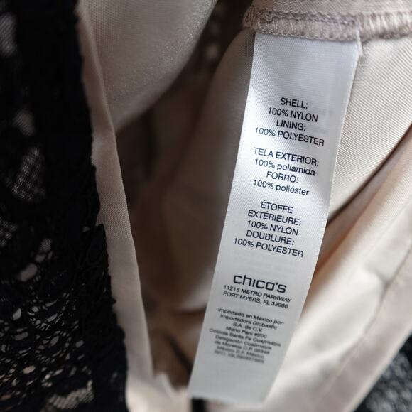 Chico's Black Lace Sleeveless Shift Dress - Picture 8 of 8